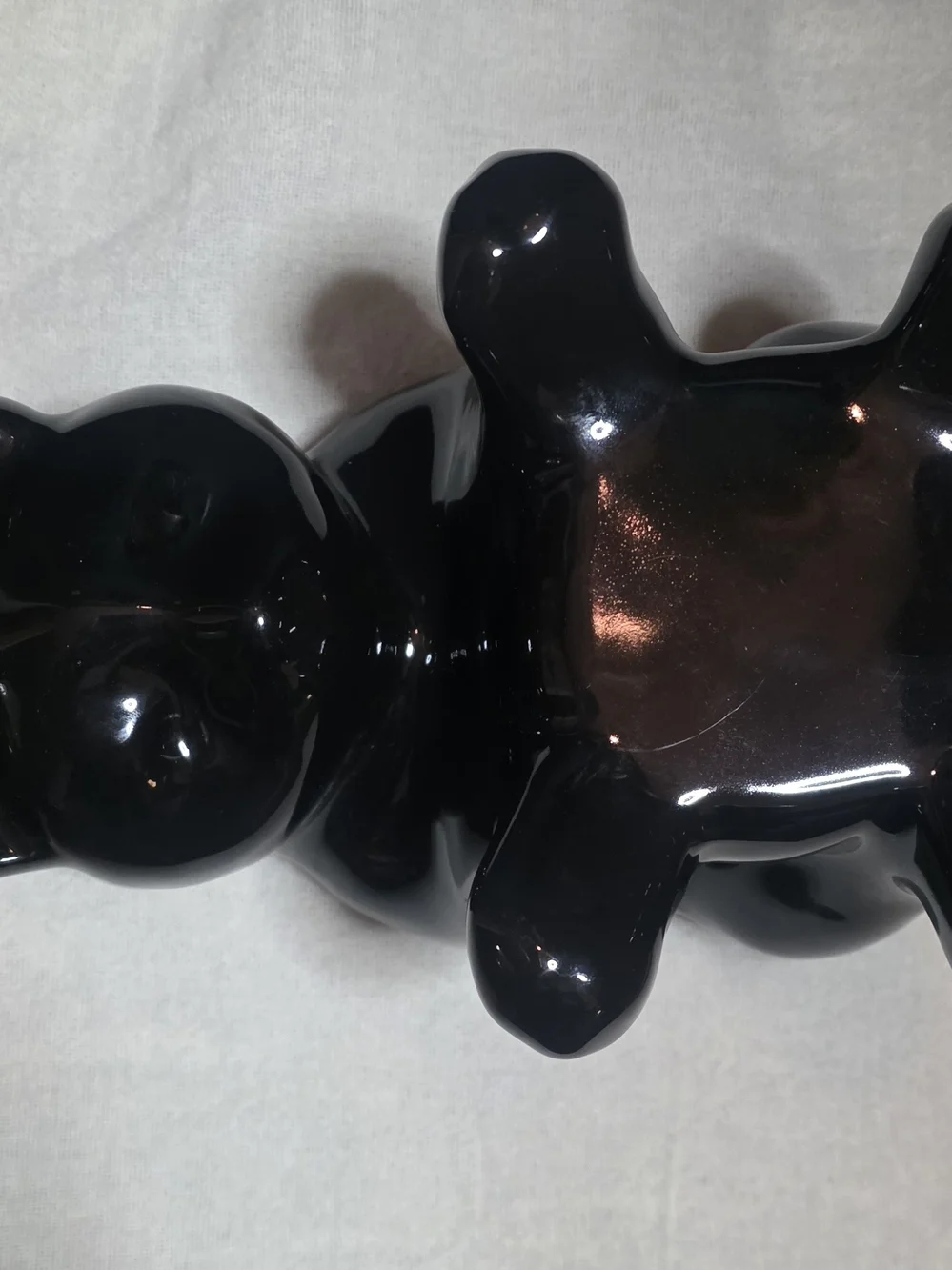 Vintage Royal Haeger Pottery Black Cat Base ONLY (NO Fish Bowl) 10x5x5